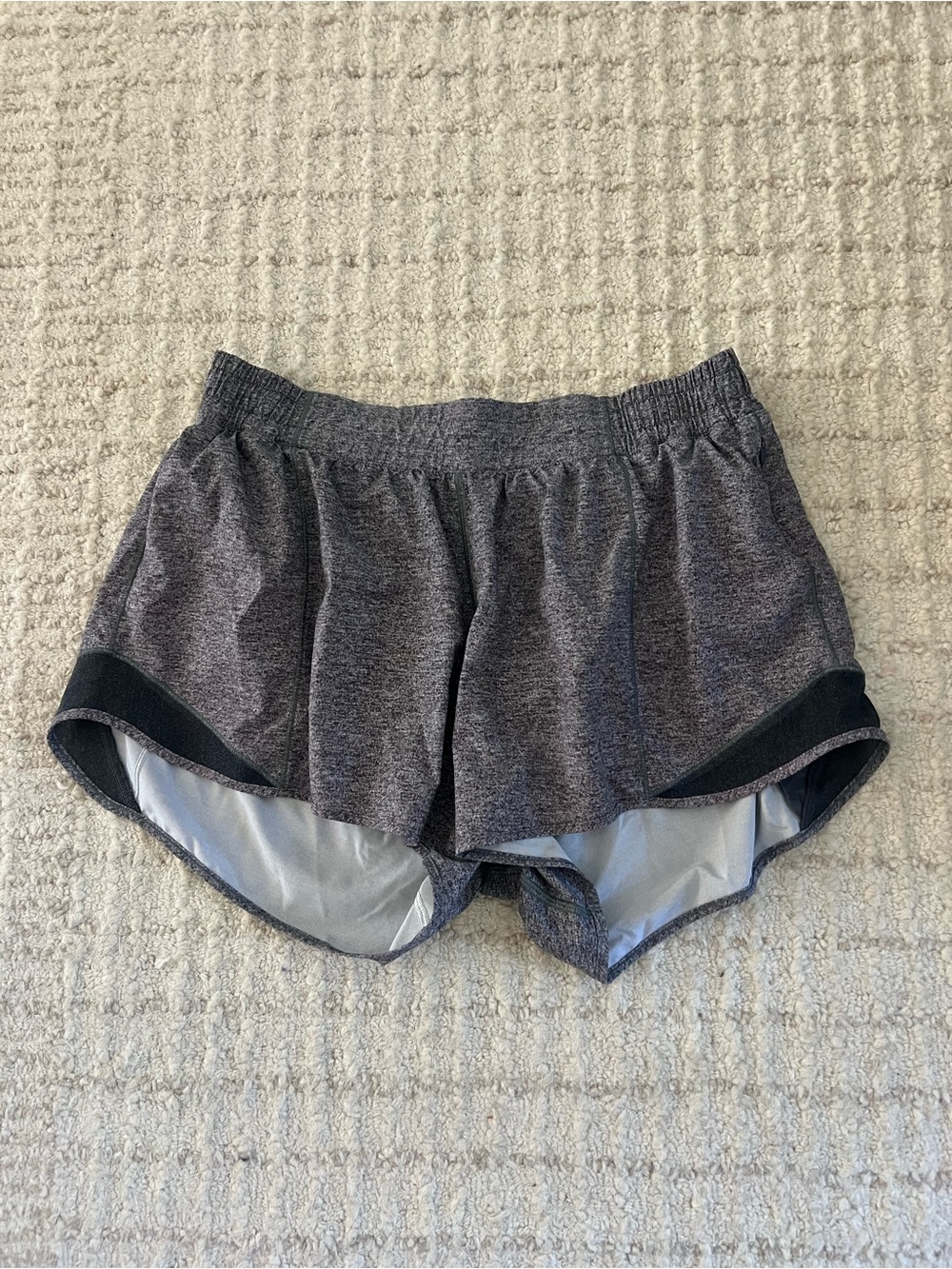 Lululemon Women's Heather Gray Athletic Running Shorts size 12